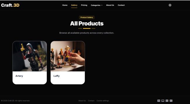 Visuel branding og webshop til 3D-figurer